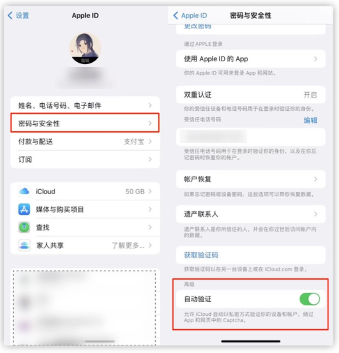 称多苹果手机维修分享iOS 16 自动验证功能开启方法 